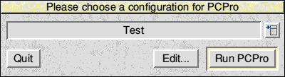 Please choose a configuration for PCPro